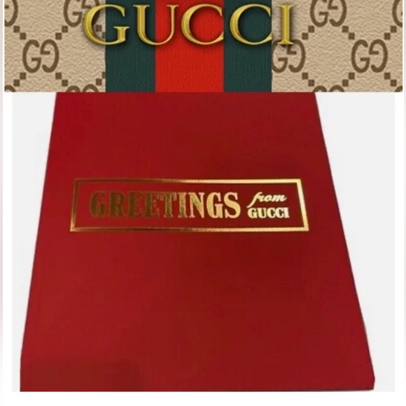NEW Greetings From Gucci 2022 VIP Holiday Bday Novelty Gift Wrapping Paper Book